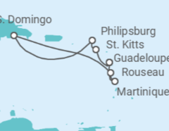 Itinerario del Crucero San Cristóbal Y Nieves, Saint Maarten, República Dominicana, Martinica - Costa Cruceros