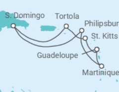 Itinerario del Crucero San Cristóbal Y Nieves, Islas Vírgenes - Reino Unido, República Dominicana, Saint Maarten, Martin... - Costa Cruceros
