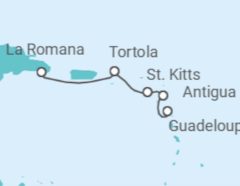 Itinerario del Crucero Antigua Y Barbuda, San Cristóbal Y Nieves, Islas Vírgenes - Reino Unido - Costa Cruceros