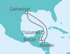 Itinerario del Crucero México, Belice, Honduras - Carnival