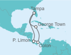 Itinerario del Crucero Costa Rica, Panamá, Islas Caimán - Carnival
