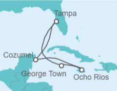 Itinerario del Crucero Islas Caimán, Jamaica, México - Carnival