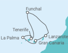 Itinerario del Crucero Islas Canarias - MSC Cruceros