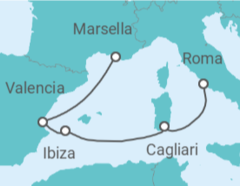Itinerario del Crucero España, Italia - MSC Cruceros