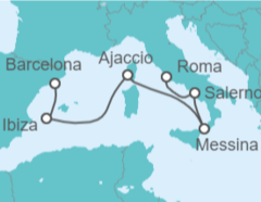 Itinerario del Crucero España, Francia, Italia - Cunard