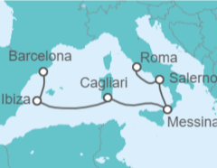 Itinerario del Crucero España, Italia - Cunard