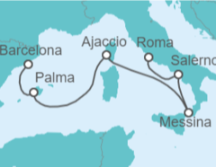 Itinerario del Crucero España, Francia, Italia - Cunard