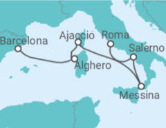 Itinerario del Crucero Francia, Italia - Cunard