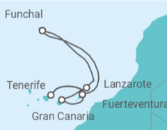 Itinerario del Crucero Islas Canarias - MSC Cruceros