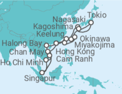 Itinerario del Crucero Vietnam, China, Taiwán, Japón - Princess Cruises
