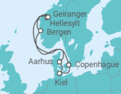 Itinerario del Crucero Noruega, Dinamarca, Alemania - Costa Cruceros