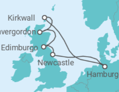 Itinerario del Crucero Reino Unido - Costa Cruceros