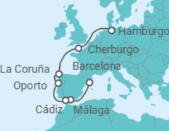 Itinerario del Crucero España, Portugal, Francia - Costa Cruceros