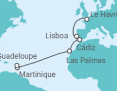 Itinerario del Crucero Portugal, España, Martinica - Costa Cruceros