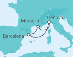 Itinerario del Crucero Francia, Italia - MSC Cruceros