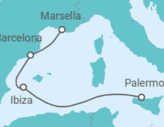 Itinerario del Crucero España - Costa Cruceros