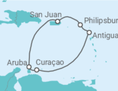 Itinerario del Crucero Noches del Caribe Sur y Aruba - Virgin Voyages