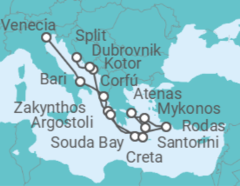 Itinerario del Crucero desde Venecia (Italia)  a Split (Croacia) - Costa Cruceros