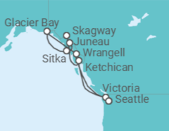 Itinerario del Crucero Alaska - Cunard