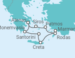 Itinerario del Crucero Grecia, Turquía - Azamara Club Cruises