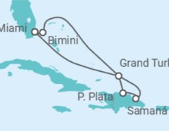 Itinerario del Crucero Caribe Oriental y Bimini Beach Club - Virgin Voyages