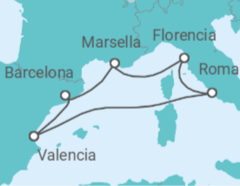 Itinerario del Crucero España, Francia, Italia - MSC Cruceros