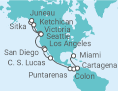 Itinerario del Crucero Alaska - MSC Cruceros