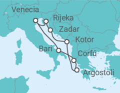 Itinerario del Crucero Italia, Grecia, Montenegro - Costa Cruceros