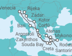 Itinerario del Crucero Italia, Grecia, Montenegro - Costa Cruceros