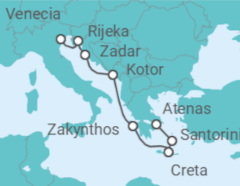 Itinerario del Crucero Grecia, Montenegro - Costa Cruceros