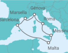 Itinerario del Crucero Malta, España, Francia, Italia - MSC Cruceros