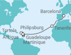 Itinerario del Crucero Guadalupe, Saint Maarten, Islas Vírgenes - Reino Unido, Antigua Y Barbuda, España - MSC Cruceros