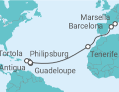 Itinerario del Crucero Saint Maarten, Islas Vírgenes - Reino Unido, Antigua Y Barbuda, España - MSC Cruceros