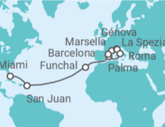Itinerario del Crucero Italia, España, Portugal, Puerto Rico - MSC Cruceros
