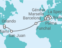 Itinerario del Crucero Italia, España, Portugal, Puerto Rico, Estados Unidos (EE.UU.) - MSC Cruceros