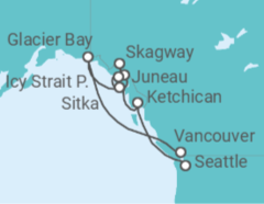 Itinerario del Crucero Alaska - Princess Cruises