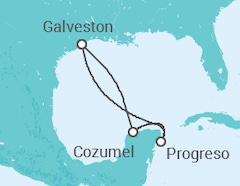 Itinerario del Crucero México - Disney Cruise Line