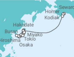 Itinerario del Crucero desde Seward (Alaska) a Tokio - Silversea