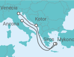 Itinerario del Crucero Montenegro, Grecia - MSC Cruceros