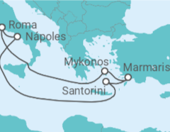 Itinerario del Crucero Grecia, Turquía, Italia - MSC Cruceros