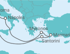 Itinerario del Crucero Grecia, Turquía, Italia - MSC Cruceros