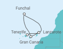 Itinerario del Crucero Islas Canarias - Costa Cruceros