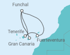 Itinerario del Crucero Islas Canarias - Costa Cruceros