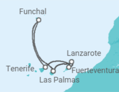 Itinerario del Crucero Islas Canarias - Costa Cruceros