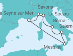 Itinerario del Crucero Francia, Italia - Costa Cruceros
