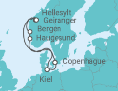 Itinerario del Crucero Dinamarca, Noruega - Costa Cruceros