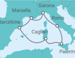 Itinerario del Crucero Italia, Francia - Costa Cruceros