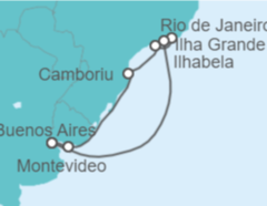 Itinerario del Crucero Brasil, Argentina, Uruguay - Costa Cruceros