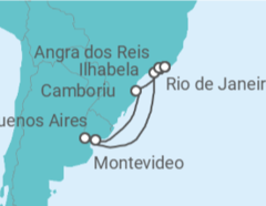 Itinerario del Crucero Brasil, Argentina, Uruguay - Costa Cruceros
