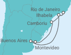 Itinerario del Crucero Brasil, Argentina, Uruguay - Costa Cruceros